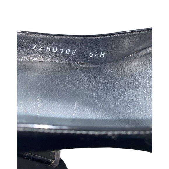 Stuart Weitzman Black Patent Leather Round Toe Pumps Heels Size 5.5 - Picture 10 of 12